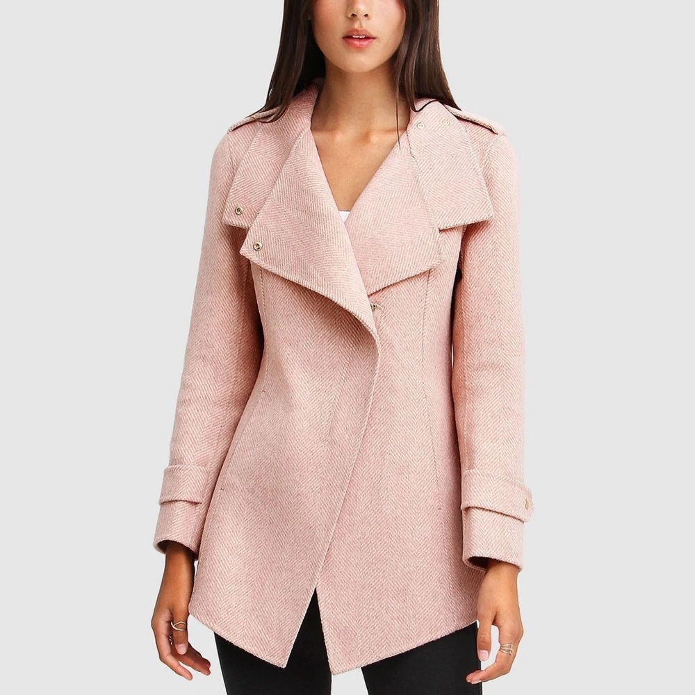 Bad Girl Wool Blend Moto Coat - Picture 4 of 6